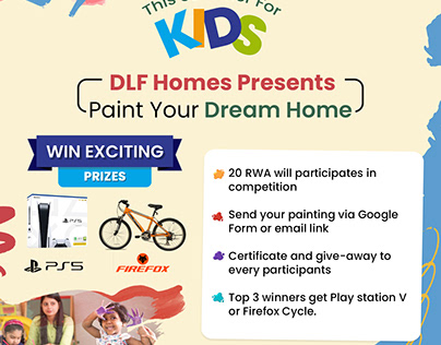 DLF presents Kids painting Insta post creative