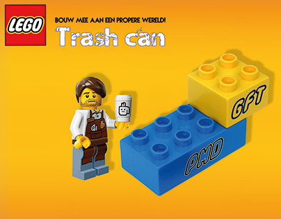 Lego branding: Trash can/Garbage can