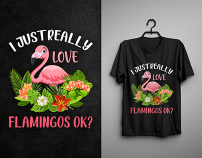 Flamingos T-shirt Design, Custom Graphic T-shirt
