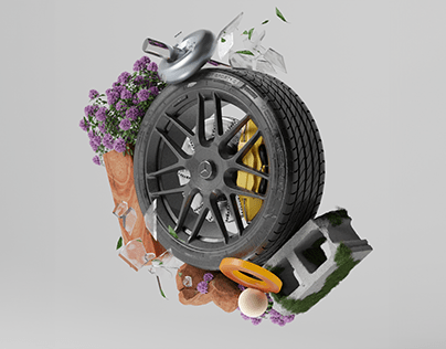 Mercedes x Michelin | 3D Abstract Design