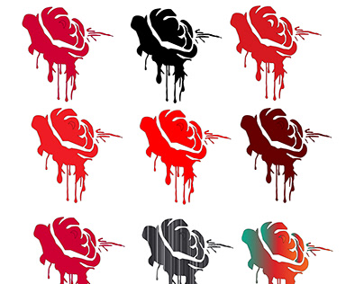 The shades of bleeding rose