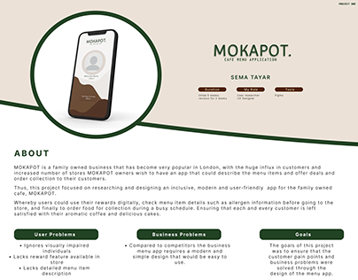 [CASE STUDY] MOKAPOT. - Cafe Menu App (#1)