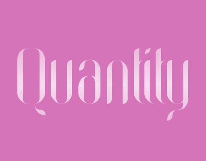 Quantity typography investigation