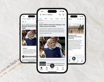 The Hindu but better | Mobile app redesign