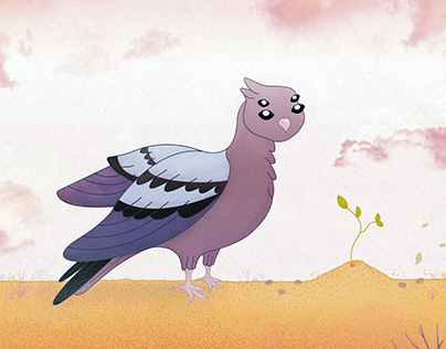 Post-apocalyptic pigeon - Illustration