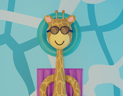 giraffe chilling in the sun
