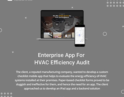 Enterprise app for HVAC Efficiency Audit