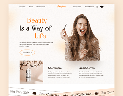 Anna Sharova's Cosmetic & Beauty Product Website