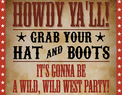 Poster - Wild West Theme
