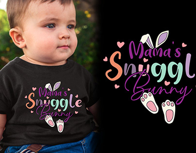Mama's Snuggle Bunny Kids T_shirt design