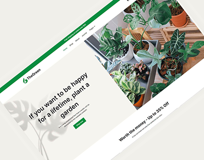Project thumbnail - The Green - Florist Website