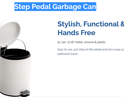 Step Pedal Garbage Can