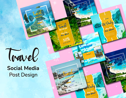 Tour And Travel Agency Social Media Post Design