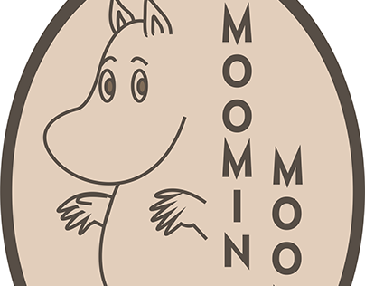 Логотип кофейни "Moomin moon"