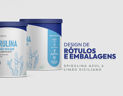 Design de Rótulos e Embalagens | Spirulina Azul