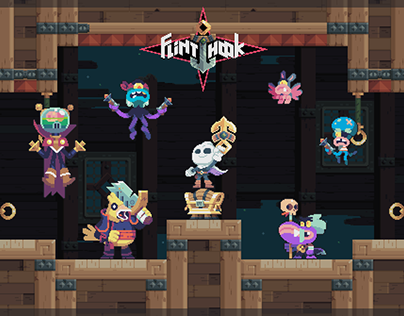 Flinthook fan art - Pixel Art