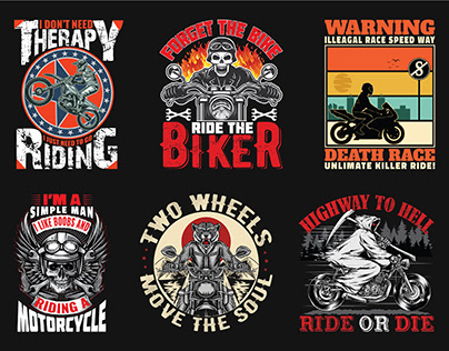 Motorcycle T-shirt design bundle