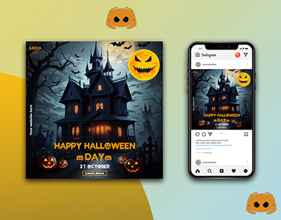 Halloween Day For Social Media Post Template