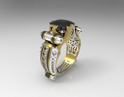 A RING 3D DESIGN MADE WITH RHINOCEROS 3D PROGRAMM