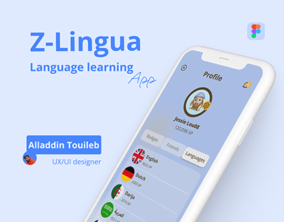 Z-lingua / language learning app / UI UX mobile design