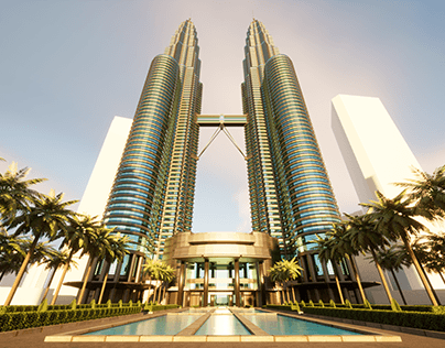 3D Modeling: Petronas Twin Towers, KLCC