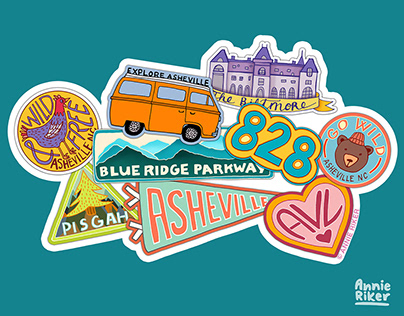 Asheville Sticker Collection