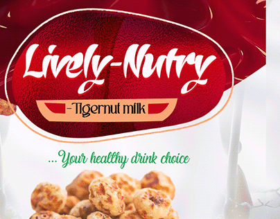 Lively-Nutry Tigernut milk label design