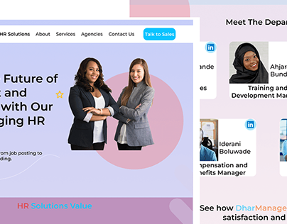 SaaS HR Website landing page