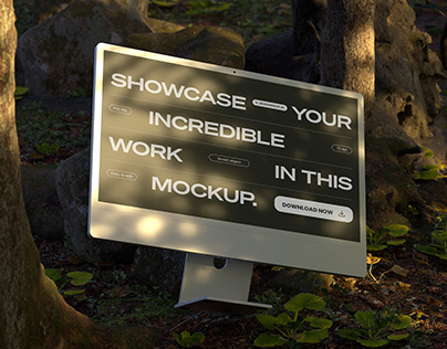 Vol 18 - iMac Mockup - 9 PSD Mockups