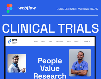 Webflow - clinical research home page