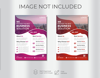 Corporate business flyer template design set marketing