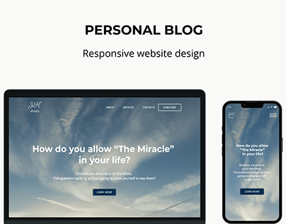 Personal Blog responsive website design
