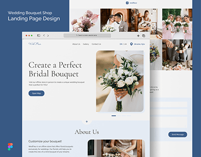 Bridal Bouquet Shop Landing Page Design Concept