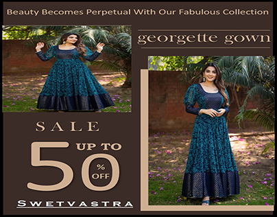 Perfect Georgette Gown Outfits For Beautiful Look