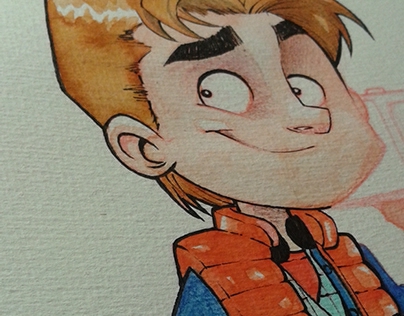 Marty Mcfly watercolors