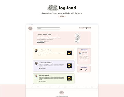 log.land - make the internet social
