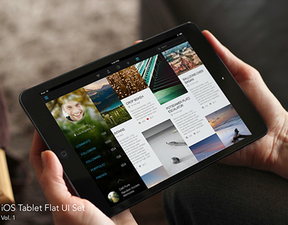 iOS Tablet Flat UI Set Vol. 1