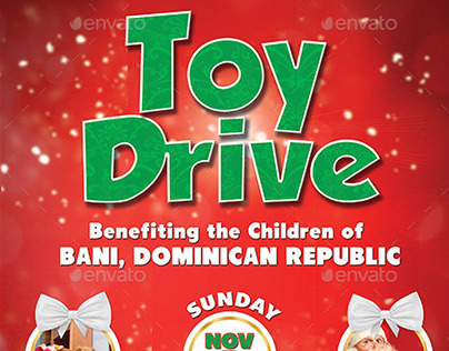 Toy Drive Flyer and Poster Template 