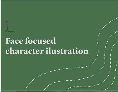 Face focused character ilustration