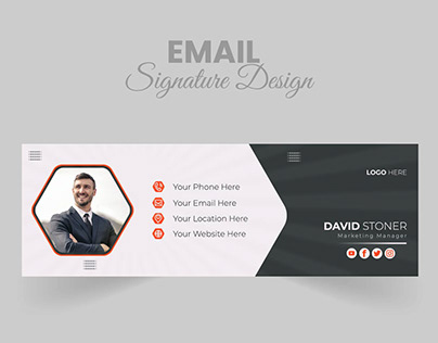 Modern & Minimalist Email Signature Or Email Footer