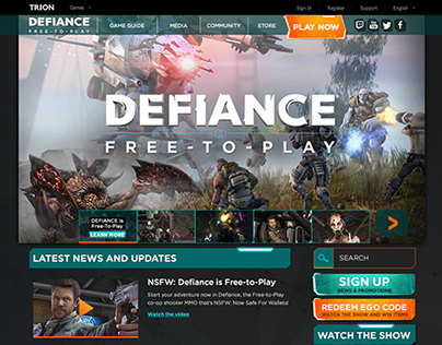 Defiance re-design template site