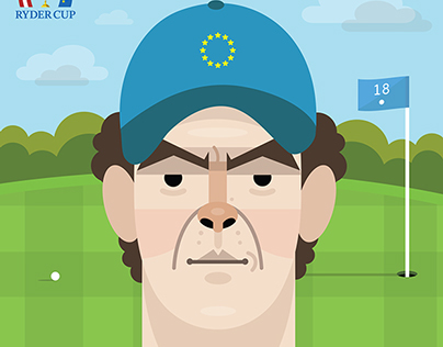 Rory McIlroy Ryder cup Illustration