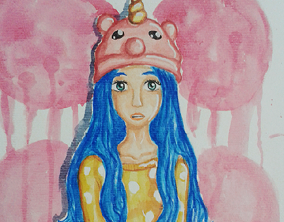 Girl with Unicorn cap