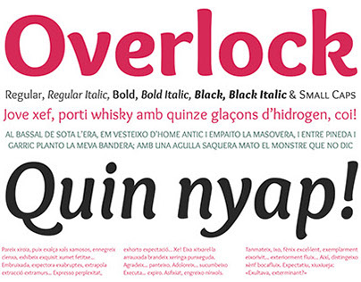 Overlock Typographic Specimen