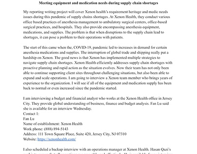 Xenon Health Newswriting