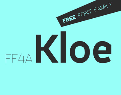 FF4a Kloe - Free font family.