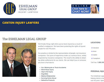 Canton Injury Lawyers - Responsive One Page