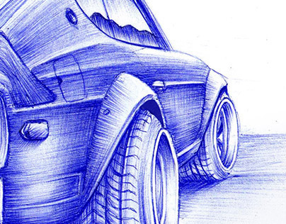 Datsun 240z Ballpoint Drawing