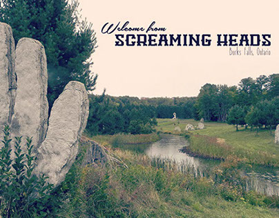 Screaming Heads Postcard