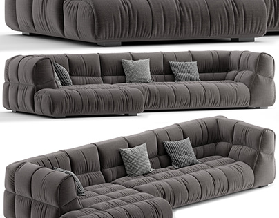 Modern Gray L-Shape Sectional sofa